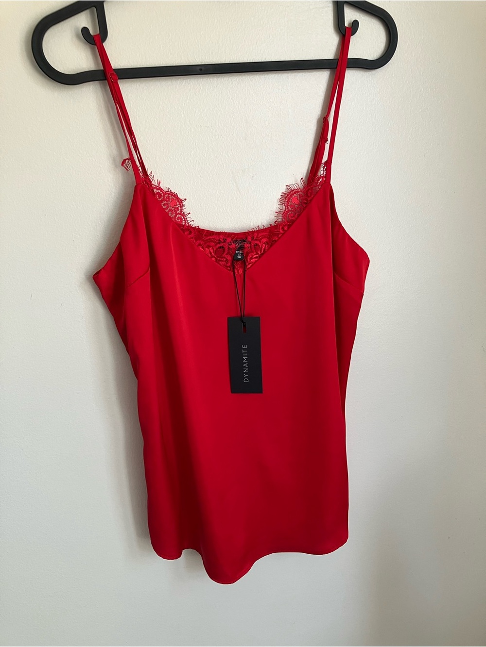 NEW WITH TAGS Dynamite Satin Camisole with Lace Detail